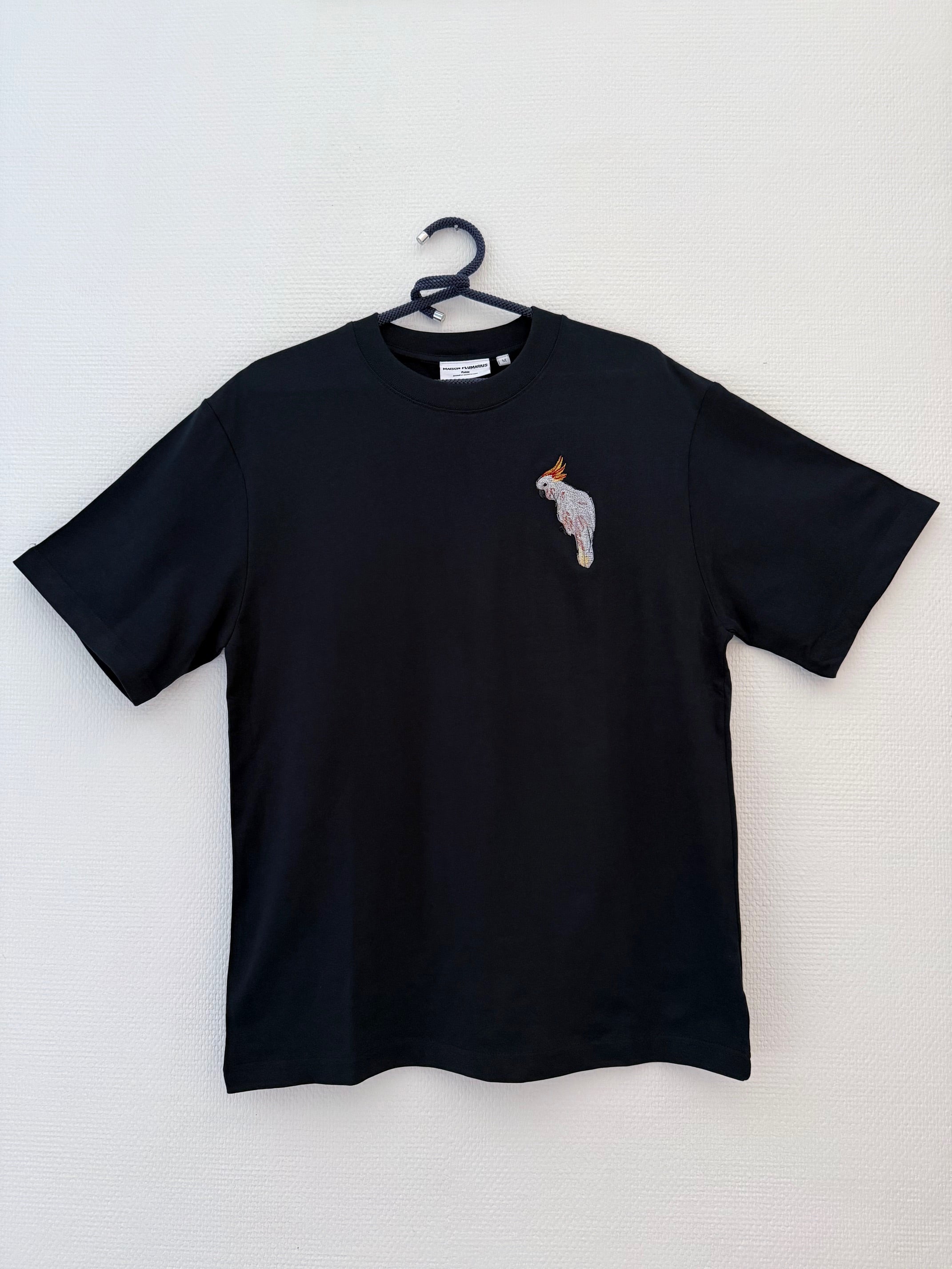 T-shirt brodé Le Cacatoès à huppe jaune