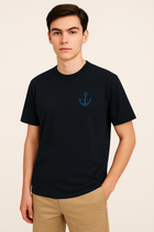 “Baroque Anchor” embroidered T-shirt