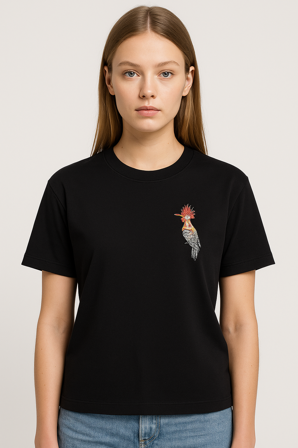 T-shirt brodé La Huppe Fasciée