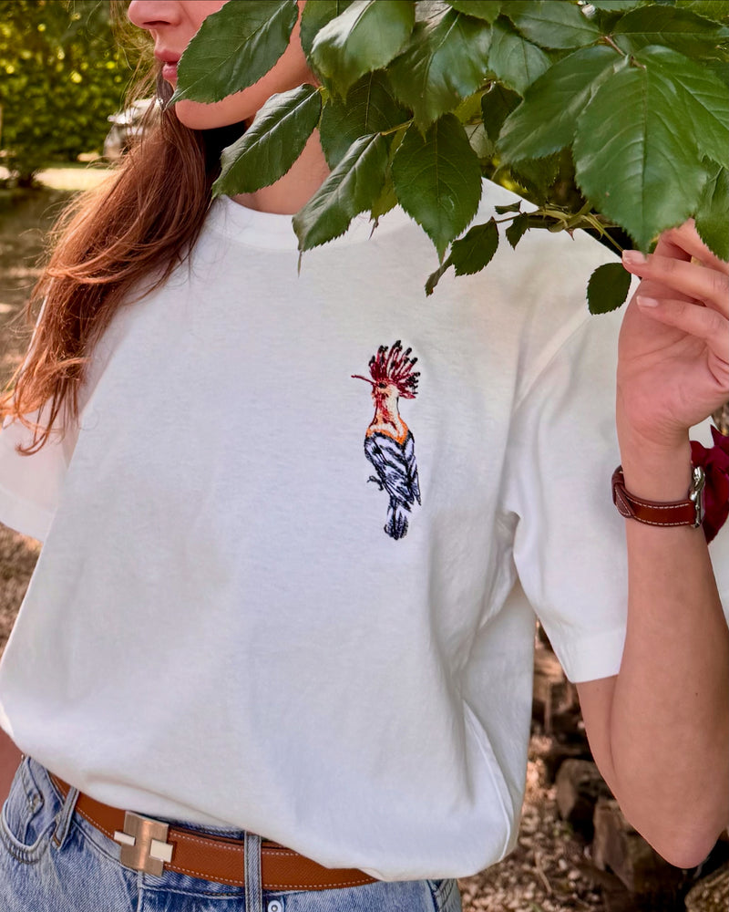 T-shirt brodé La Huppe Fasciée