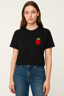 T-shirt brodé – Fruit du démon Fraise