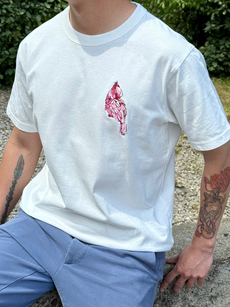 T-shirt brodé Le Cacatoès de Major Mitchell