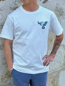 T-shirt brodé Le Cacatoès Bleu