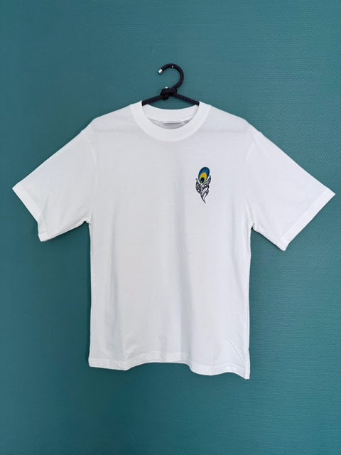 Embroidered T-shirt – Peacock Feather